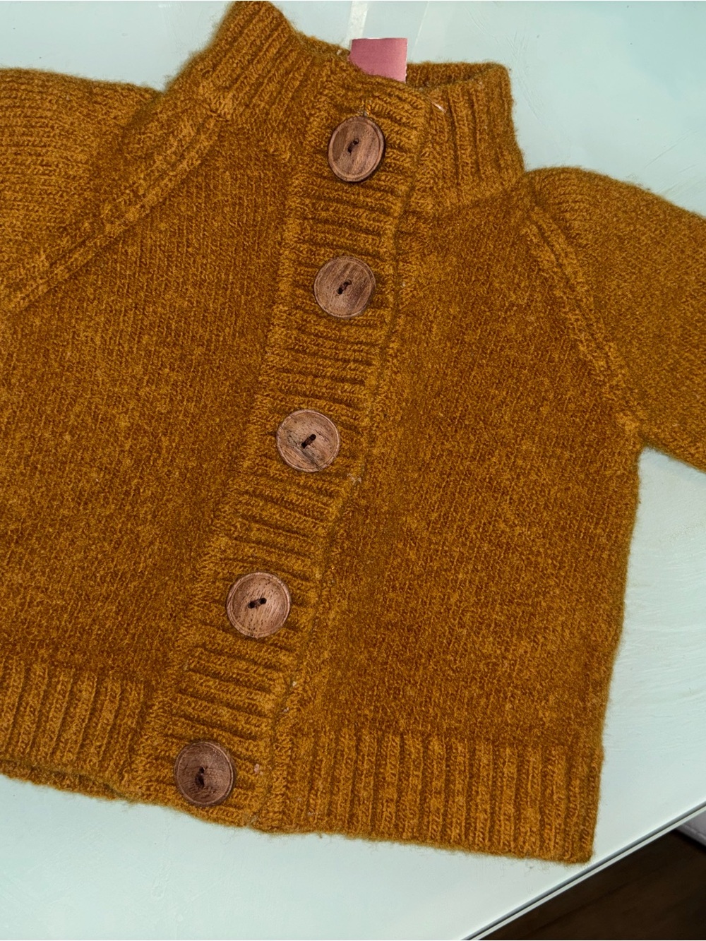 Nook Unisex' Burnt Orange Fall Button-Up Knit Cardigan